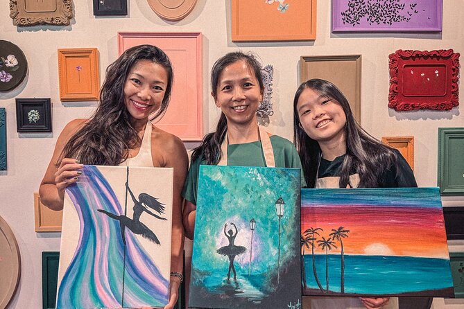 2 Hour Art Jamming Session in Singapore - 2 Hours of Acrylic on an A3 Canvas: Your “done” moment