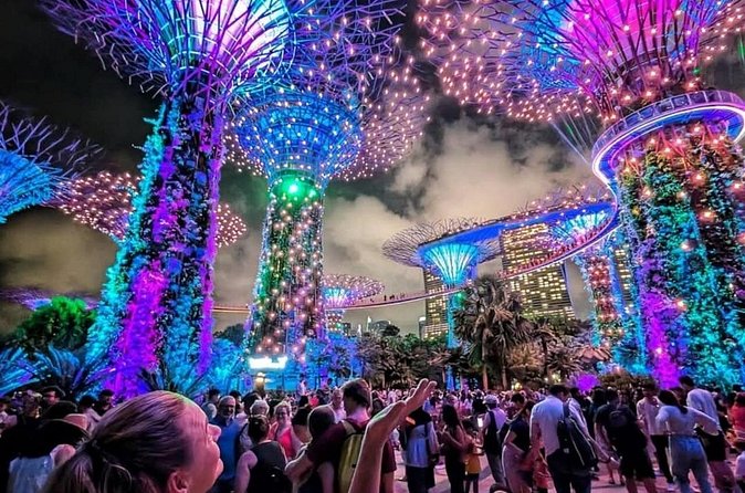 Night out with 6 Food Tastings, Spectra & Garden Rhapsody Shows - Spectra at Marina Bay Sands: the main light and water show payoff
