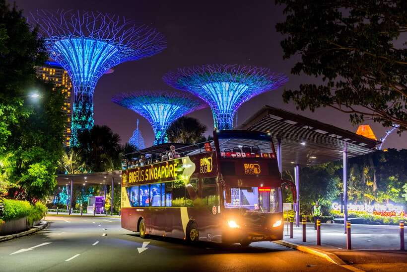 Singapore: Big Bus Night Tour by Open-Top Bus & Live Guide - Quick hits before you go