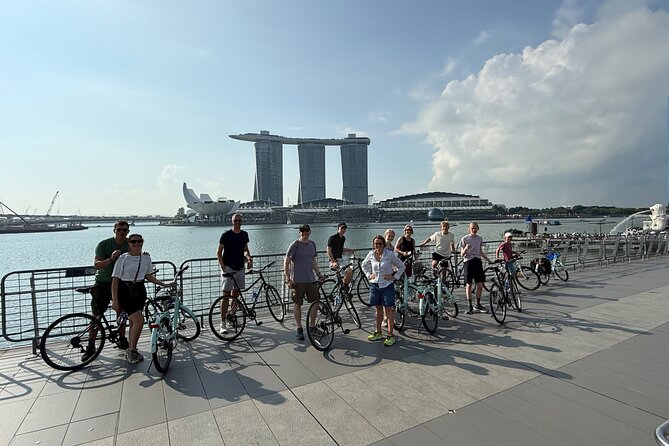 Singapore City Bike Tour - Marina Bay Sands area and the panoramic bridge views