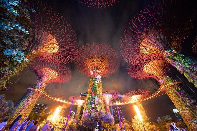 Singapore Guided Night Tour with 2 Light Shows & River Cruise - Ending at Lau Pa Sat: optional hawker food, not included