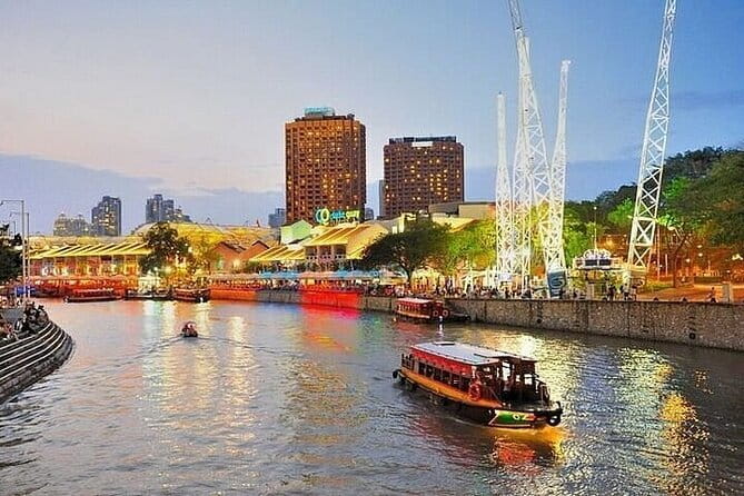 Singapore light to night : River Cruise & 02 Stunning Light Shows - Where the night can end: Lau Pa Sat food market drop-off