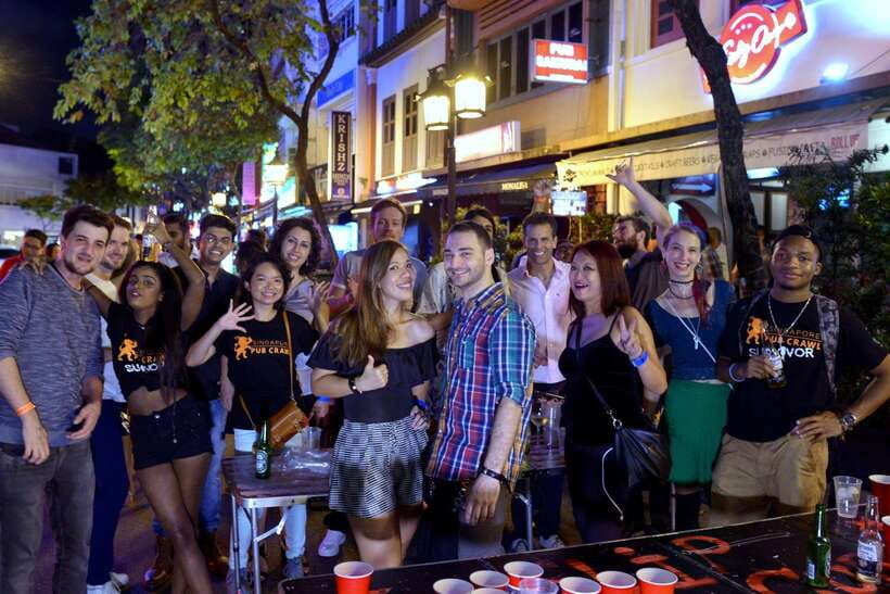 Singapore Pub Crawl - Party like a Local - Start at Mogambo Bar, grab your wristband, and mix fast