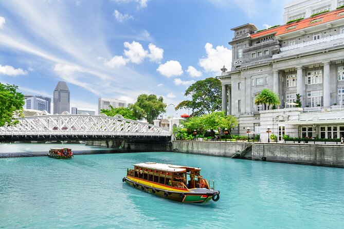 Singapore River Cruise, Night Garden Rhapsody & Spectra by CYT - Clarke Quay: riverside color before the lights take over